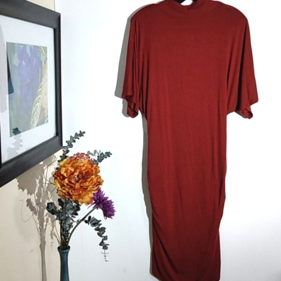 BANANA REPUBLIC NWT DRAPED V-NECK MIDI DRESS SIZE LARGE PETITE - Picture 9 of 12